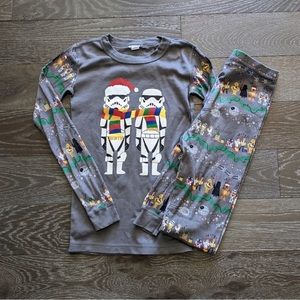 Hanna Andersson Star Wars Carolers Storm Trooper Long John Pajamas Size 12